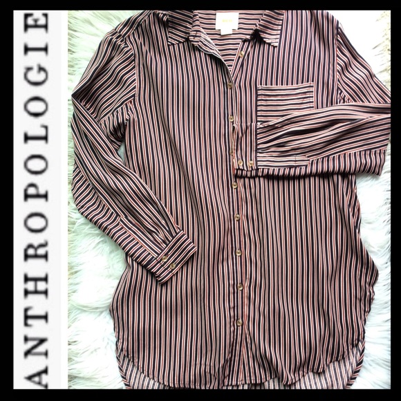 Anthro Maeve Adelaide Striped Poplin Shirt - Picture 5 of 8